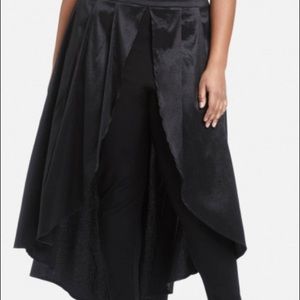 Black skirted tuxedo pants